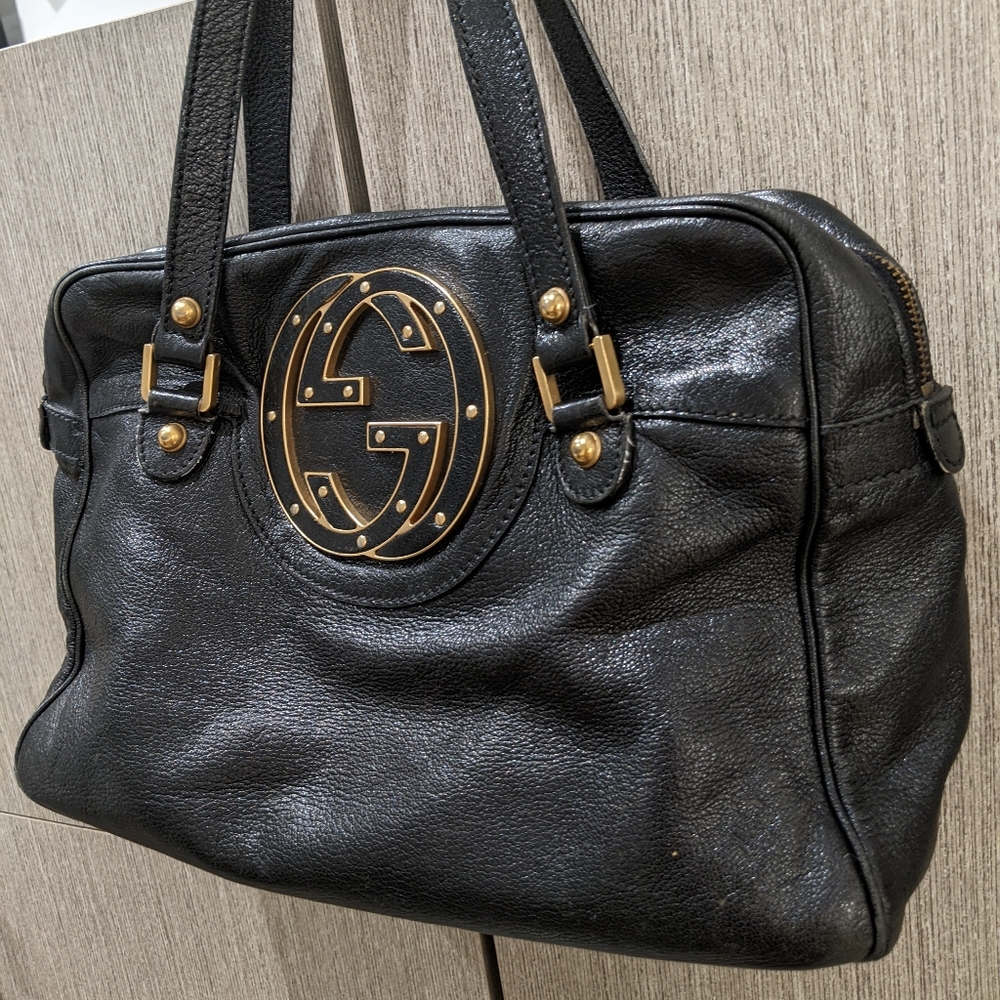 Gucci: Blondie Studded Soho GG Calf Leather Bag - Picture 6 of 11